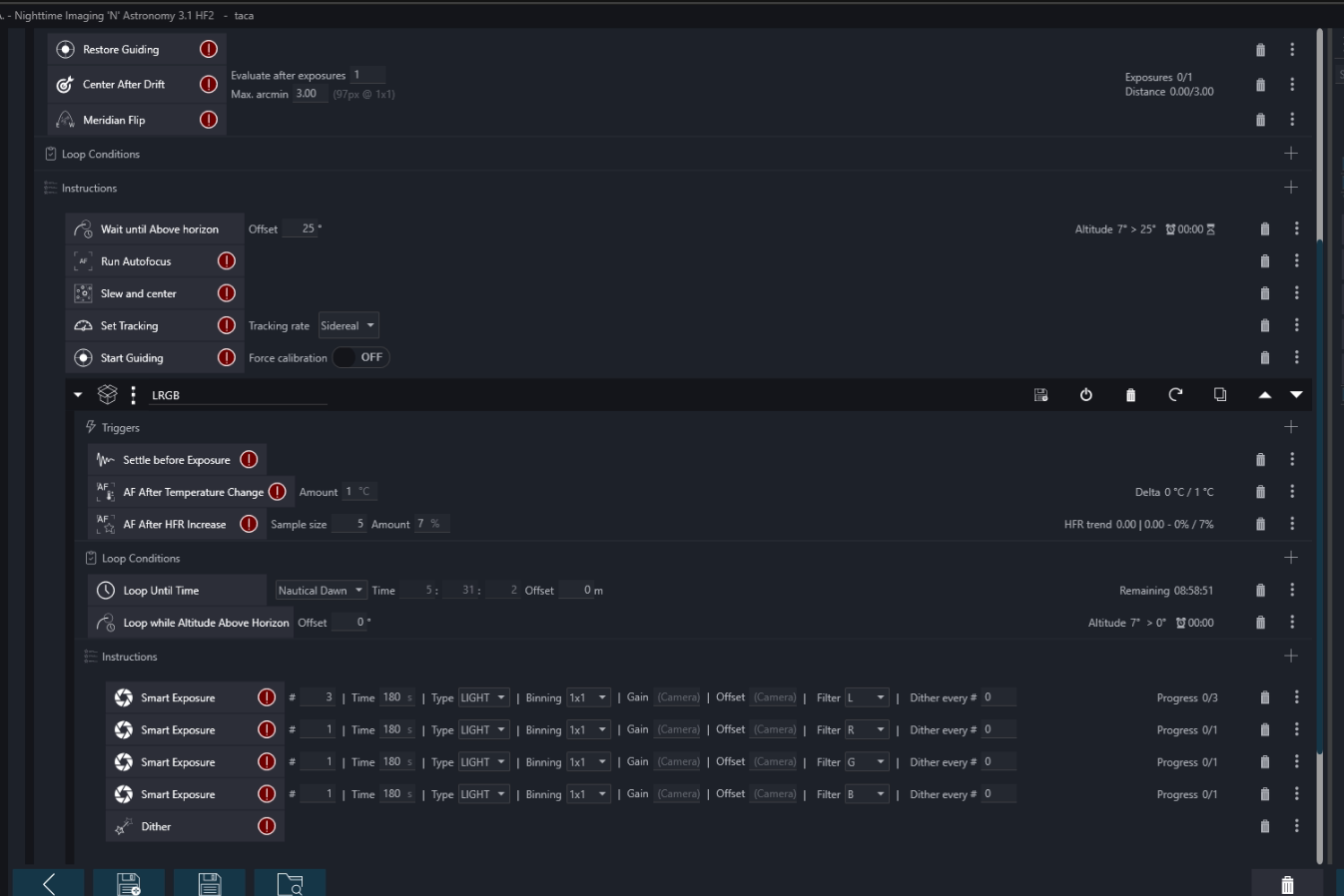 LRGB target sequence structure in NINA