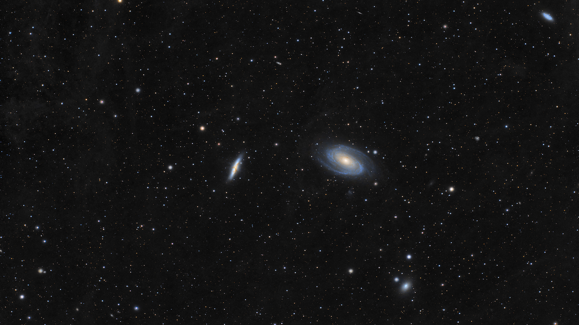 Bode’s Galaxy and the Cigar Galaxy in Ursa Major